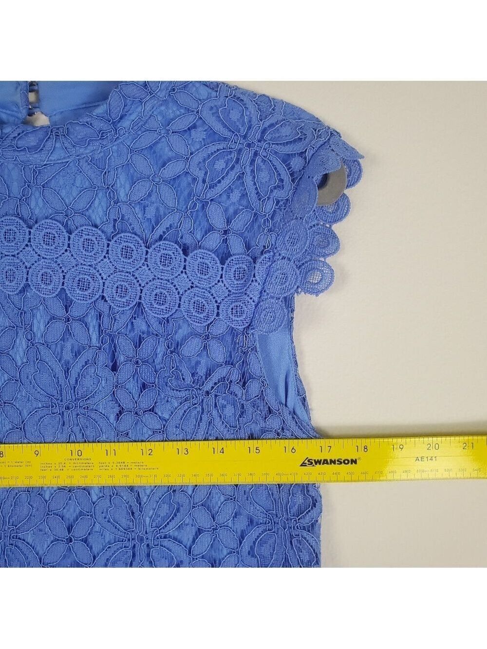 Julia Jordan Blue Lace Dress Women's Size 10 - Picture 5 of 11